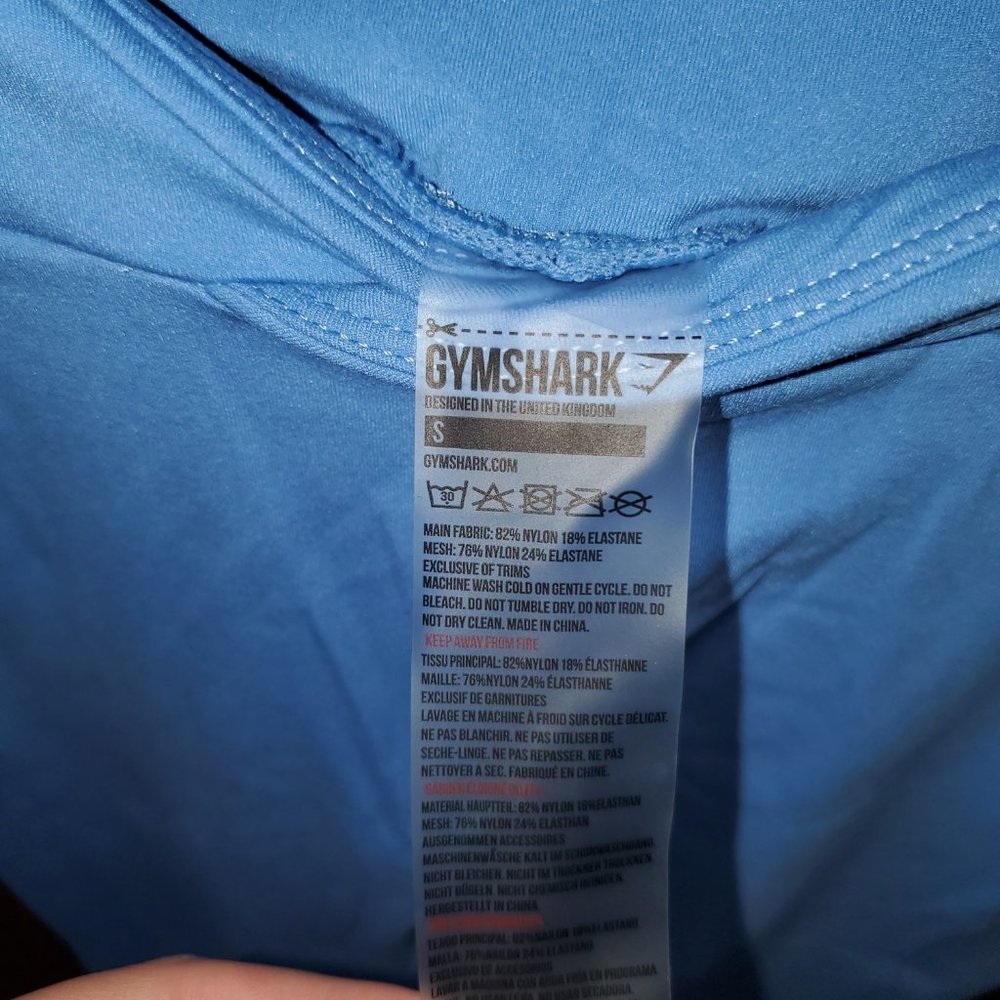 Gymshark Womens POISE Leggings with pockets Malibu Blue Size Small NEW - Picture 6 of 10